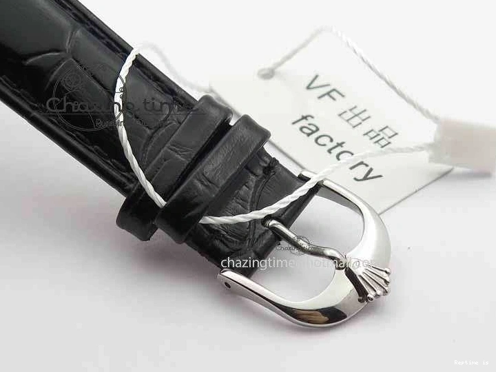 1223 Cellini Date VF Best Edition SS Black Dial Stick Markers On Black Leather Strap A Lightweight 3725